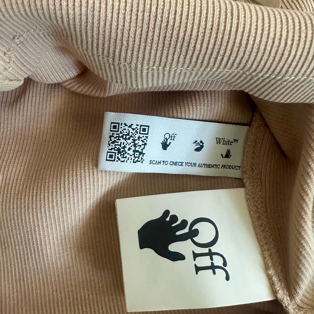 NWT OFF-WHITE Laundry Rib Logo Rowing Top - Picture 7 of 10